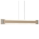 Organic Cappuccino Petra Linear Pendant with White Stone Accent by Accord