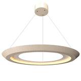 Organic Cappuccino Petra Round Suspension with White Stone Accent by Accord