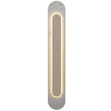 Organic Cappuccino Petra Rounded Linear Wall Lamp with White Stone Accent by Accord