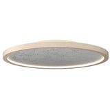 Organic Cappuccino Petra Semi Flush Light with White Stone by Accord