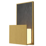 Organic Gold Clean Wall Sconce with Slate Accent by Accord