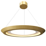 Organic Gold Petra Round Suspension with White Stone Accent by Accord