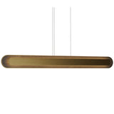 Organic Gold Petra Rounded Linear Pendant with Slate Accent by Accord