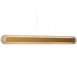 Organic Gold Petra Rounded Linear Pendant with White Stone Accent by Accord