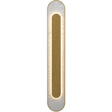 Organic Gold Petra Rounded Linear Wall Lamp with White Stone Accent by Accord