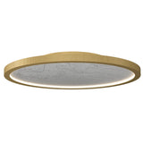 Organic Gold Petra Semi Flush Light with White Stone by Accord