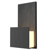 Organic Lead Grey Clean Wall Sconce with Slate Accent by Accord