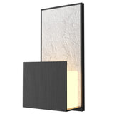 Organic Lead Grey Clean Wall Sconce with White Stone Accent by Accord