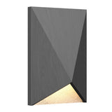 Organic Lead Grey Facet Wall Sconce with White Stone Accent by Accord