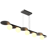 Organic Lead Grey Large Luna Linear Pendant by Accord