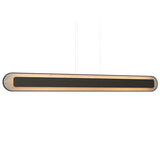 Organic Lead Grey Petra Rounded Linear Pendant with White Stone Accent by Accord