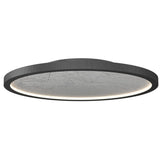 Organic Lead Grey Petra Semi Flush Light with White Stone by Accord