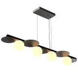 Organic Lead Grey Small Luna Linear Pendant by Accord