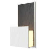 Organic White Clean Wall Sconce with Slate Accent by Accord