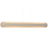 Organic White Petra Rounded Linear Pendant with White Stone Accent by Accord