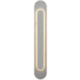 Organic White Petra Rounded Linear Wall Lamp with White Stone Accent by Accord