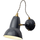 Original 1227 Brass Wall Light Elephant Grey By Anglepoise - Side View1