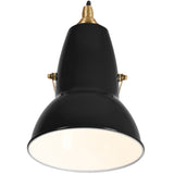Original 1227 Brass Wall Light Jet Black By Anglepoise - Front View