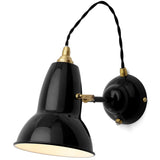 Original 1227 Brass Wall Light Jet Black By Anglepoise - Side View1
