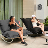 Original Outdoor Bean Bag Rock By Fatboy Lifestyle View