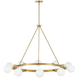 Orla Chandelier Large Lacquered Brass By Lark Living - Front View2