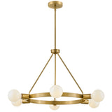Orla Chandelier Medium Lacquered Brass By Lark Living - Front View1