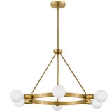 Orla Chandelier Medium Lacquered Brass By Lark Living - Front View2