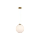 Orly Pendant 14'' Aged Brass White