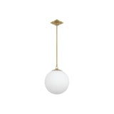 Orly Pendant 14'' Aged Brass White