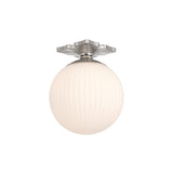 Orly Semi Flush Mount 10'' Polished Nickel White