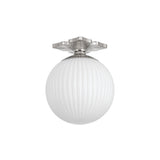 Orly Semi Flush Mount 10'' Polished Nickel White