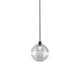 Oro Pendant Light by Vistosi, G9, Finis: Black Nickel, Color: Crystal/White, ,| Casa Di Luce Lighting