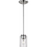 Oslo Pendant — Brushed Nickel with Clear Seeded Glass