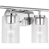 Oslo Vanity Light — 12.5 Inch, Chrome with Clear Seeded Glass