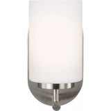 Oslo Wall Sconce — Brushed Nickel with Cased Opal Etched Glass