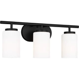 Oslo Wall Sconce — Midnight Black with Cased Opal Etched Glass