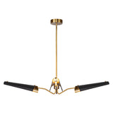 Osorio Chandelier — Matte Black/Vintage Brass