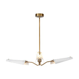 Osorio Chandelier — Matte White/Vintage Brass