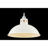 Osson Pendant - White with chrome suspension