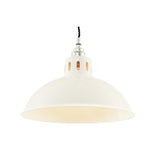 Osson Pendant - White with chrome suspension