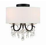 Othello Semi-Flush Mount 14'' Matte Black