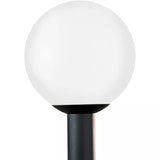 Outdoor Globe Post Lantern — 14 Inch, White Plastic