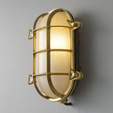 Oval Brass Bulkhead Outdoor Wall Light Polished Brass By Orignal BTC Side View1