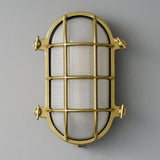 Oval Brass Bulkhead Outdoor Wall Light Polished Brass By Orignal BTC1