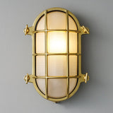 Oval Brass Bulkhead Outdoor Wall Light Polished Brass By Orignal BTC