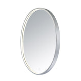 Oval LED Mirror by ET2 - 24" x 30" Brushed Aluminum