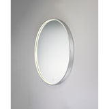Oval LED Mirror by ET2 - 24" x 30" Brushed Aluminum