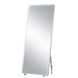 Oval LED Mirror by ET2 - 28" x 67" Brushed Aluminum