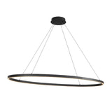 Ovale Pendant Light Black Large By Kuzco Side View