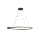 Ovale Pendant Light Black Medium By Kuzco With Light